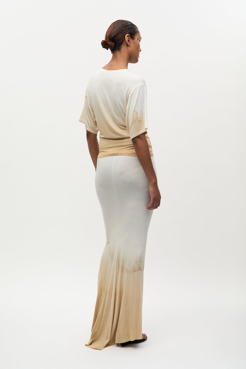 Hand-Dyed Long Jersey Skirt