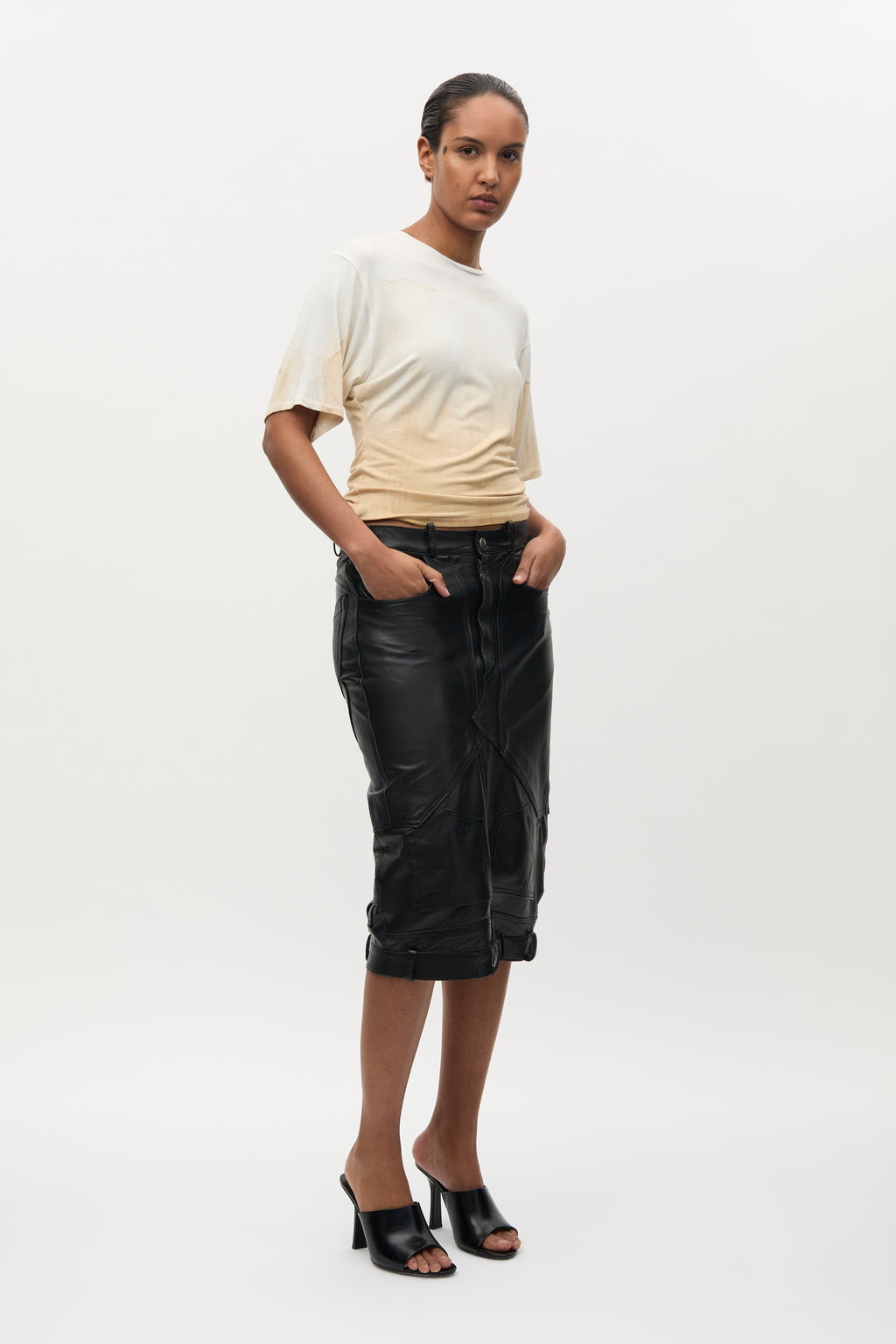 Upcycled Leather Skirt