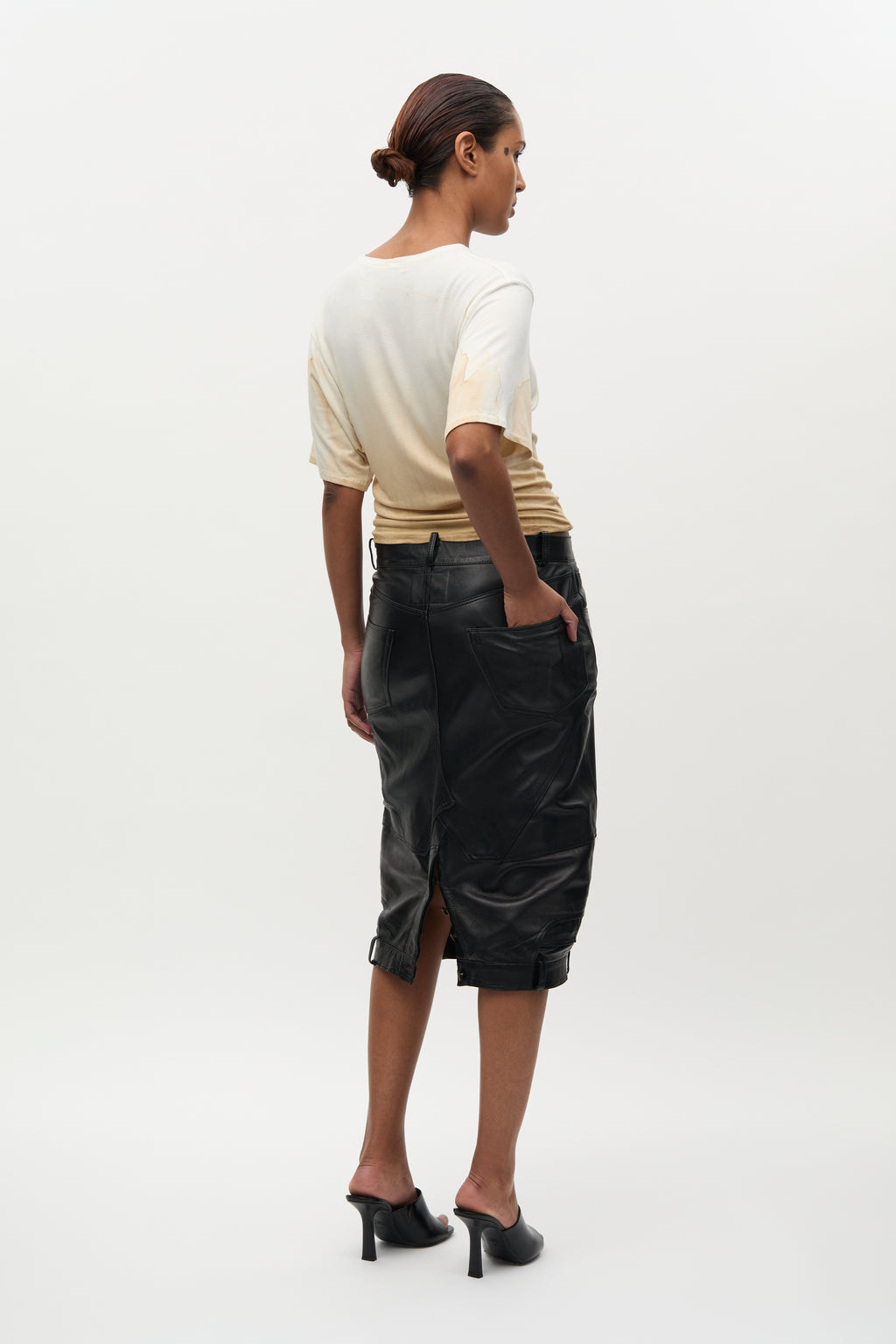 Upcycled Leather Skirt