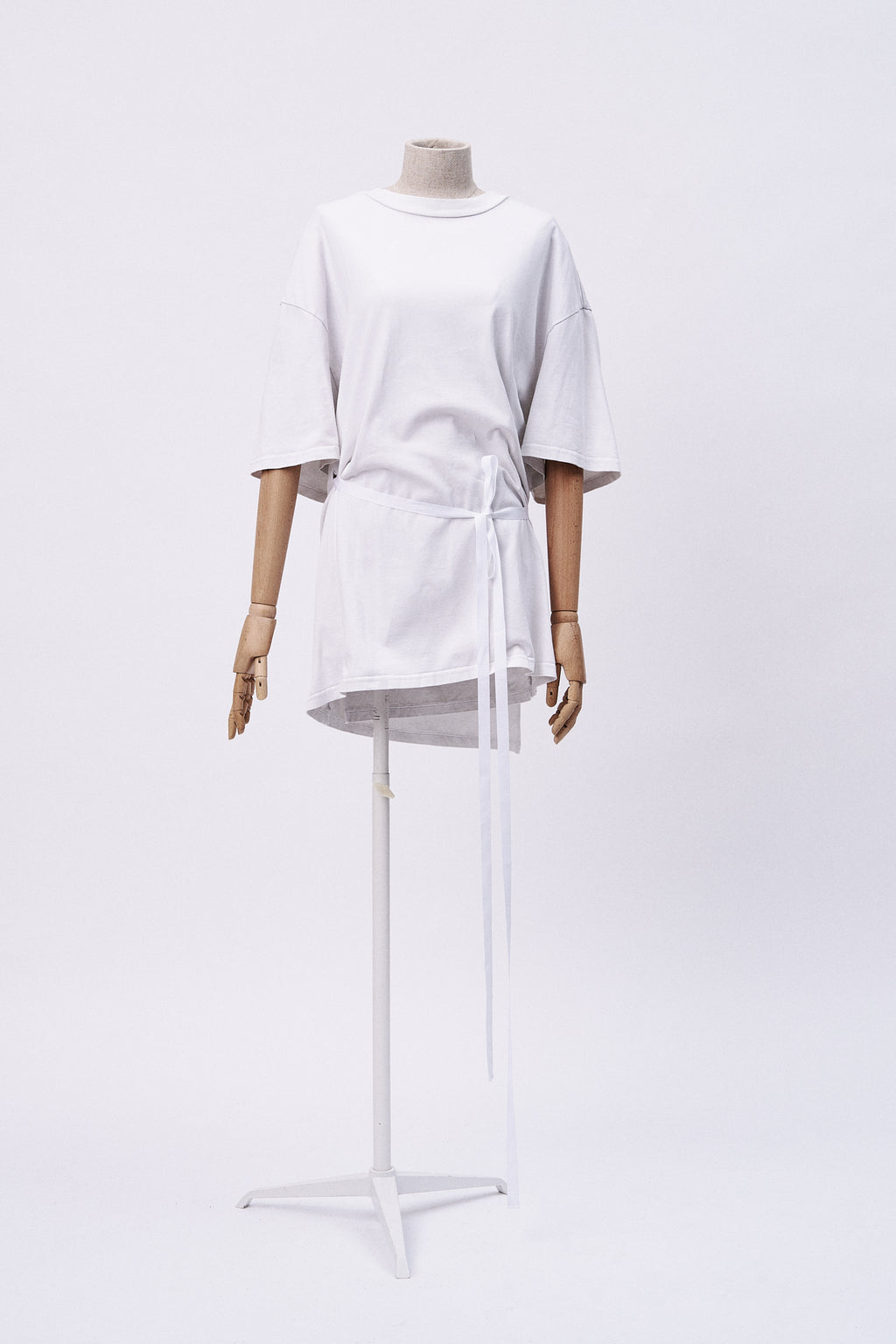Upcycled T-Shirt Dress White