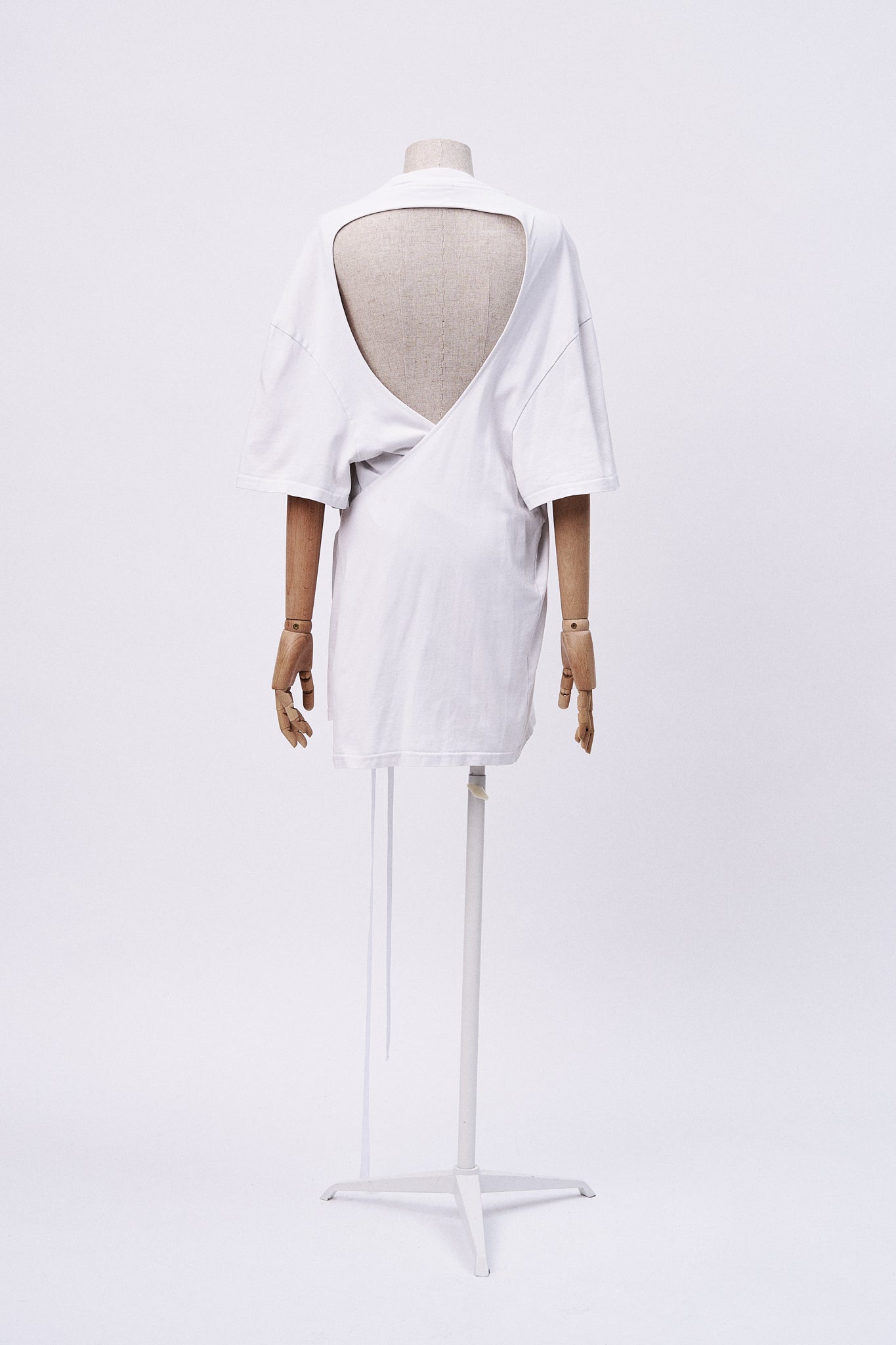 Upcycled T-Shirt Dress White