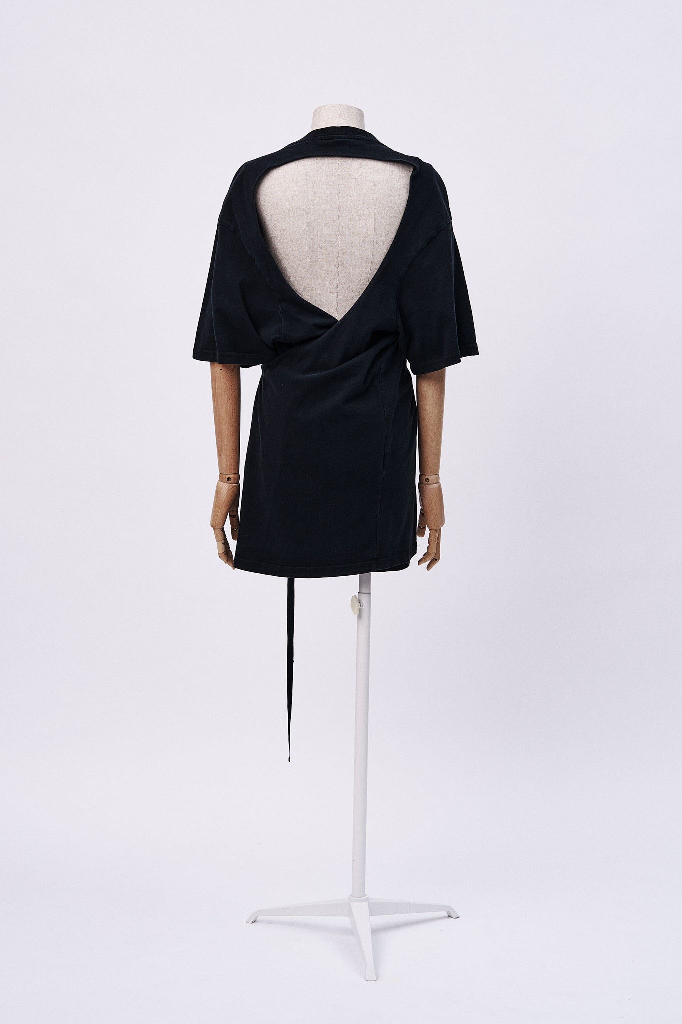 Upcycled T-Shirt Dress Black