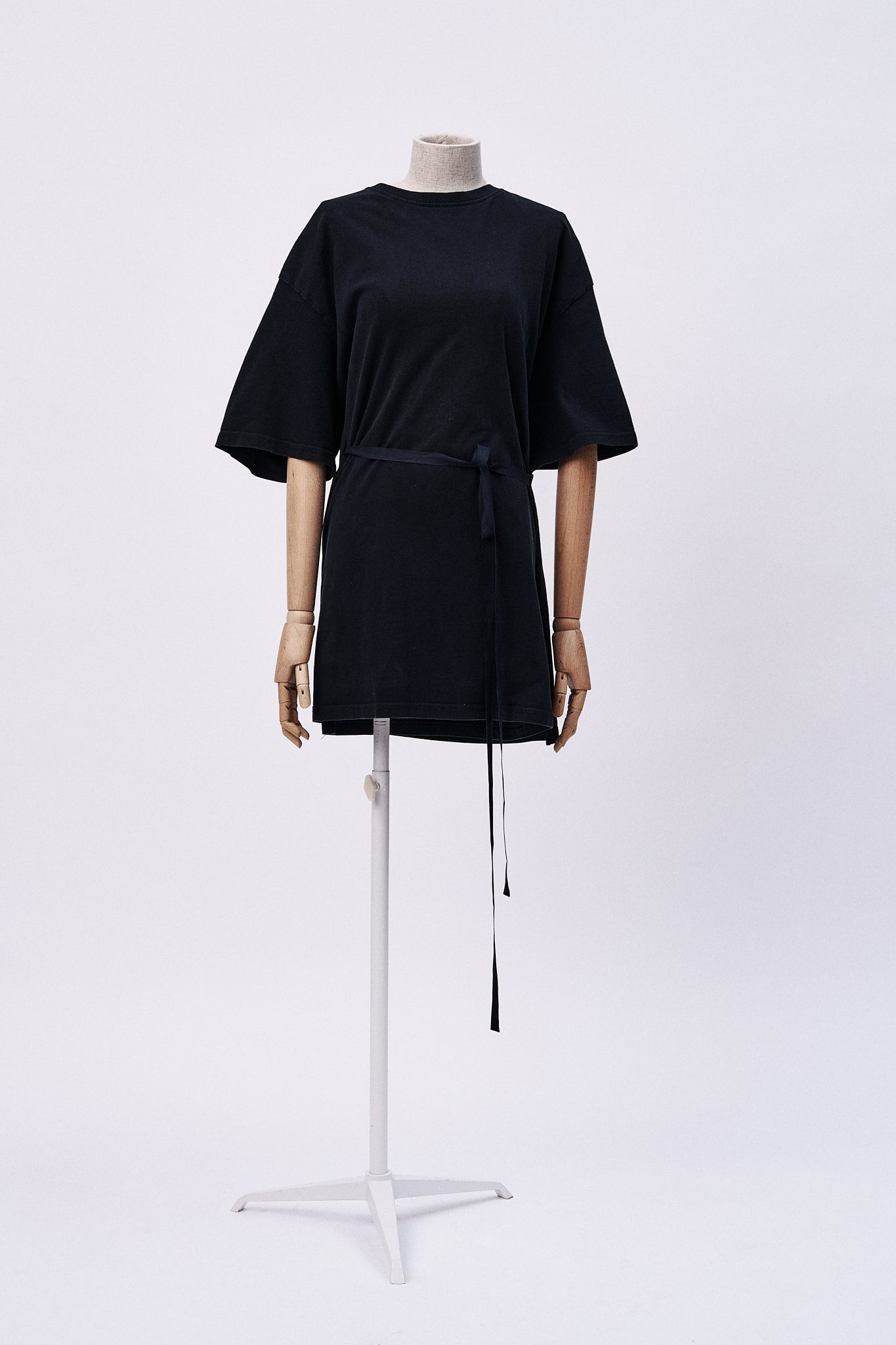 Upcycled T-Shirt Dress Black