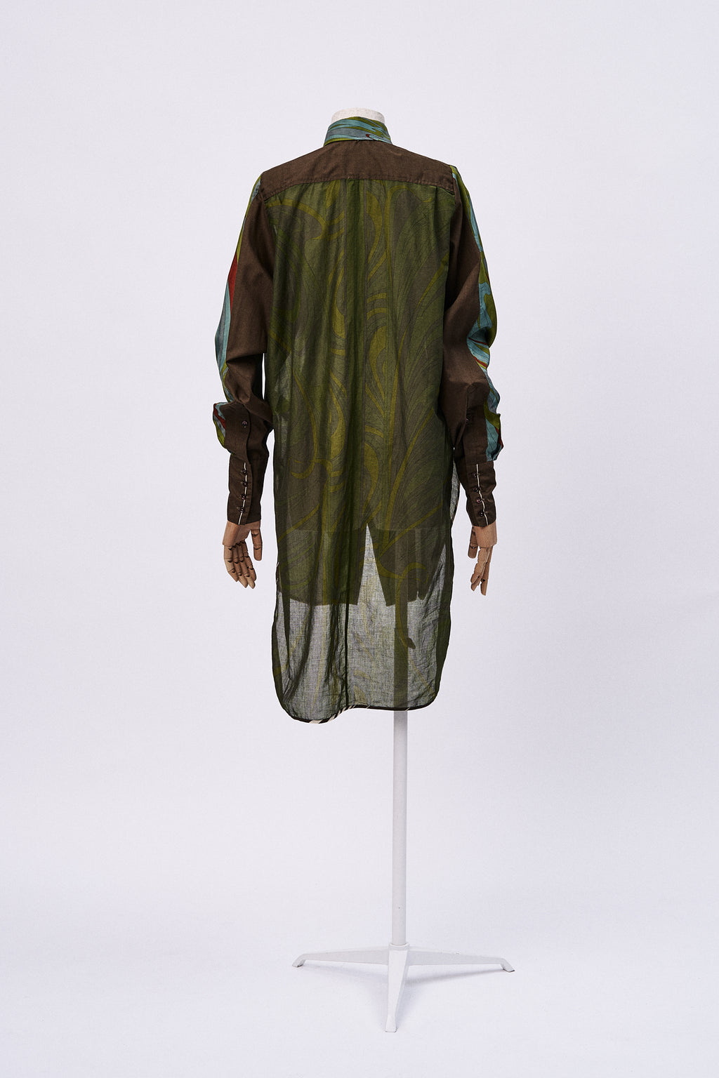 Upcycled Ruffled Silk Shirt