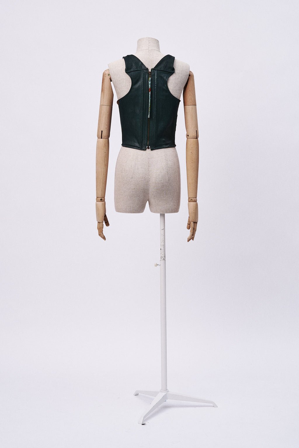 Upcycled Leather Corset