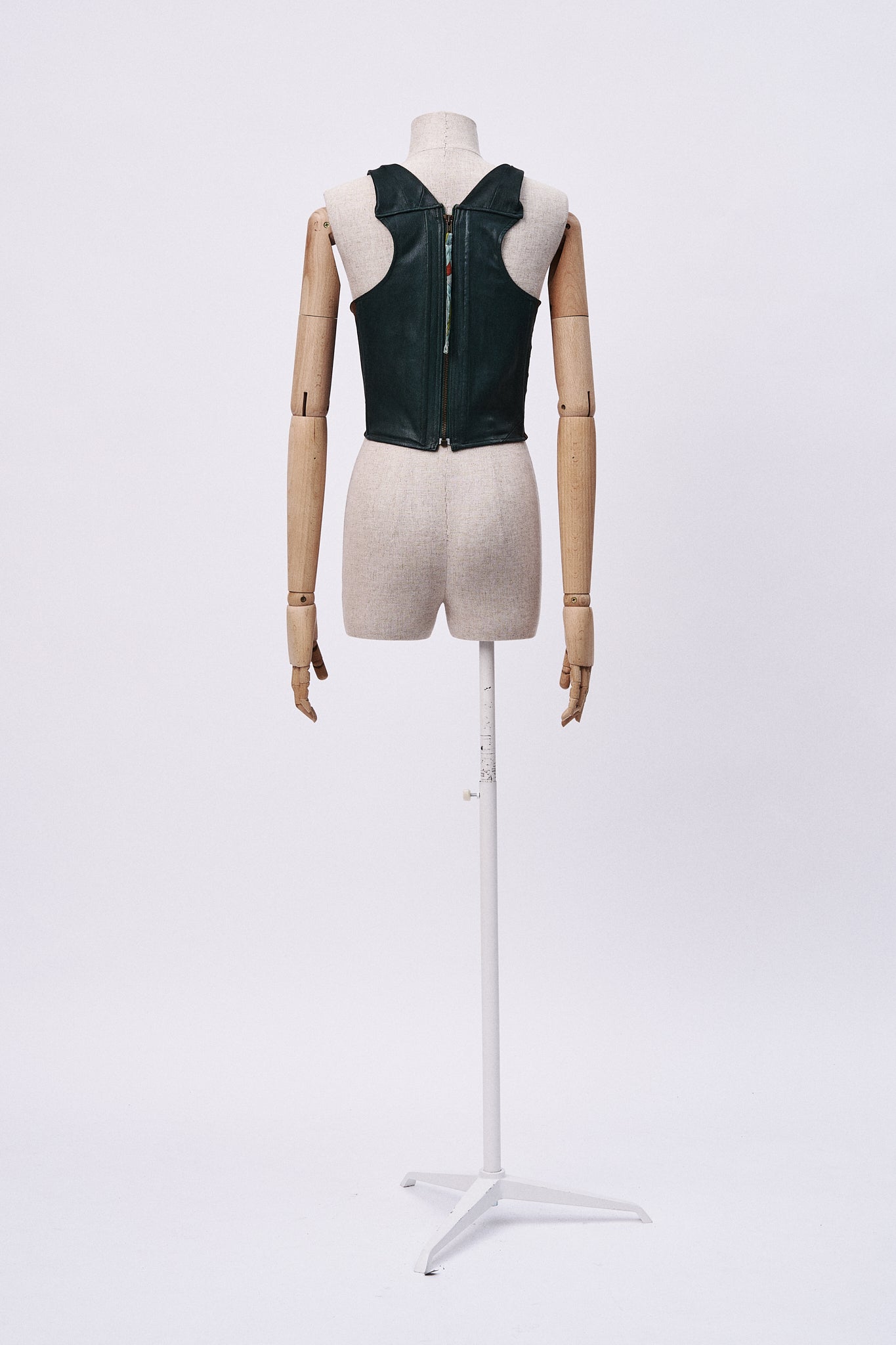Upcycled Leather Corset