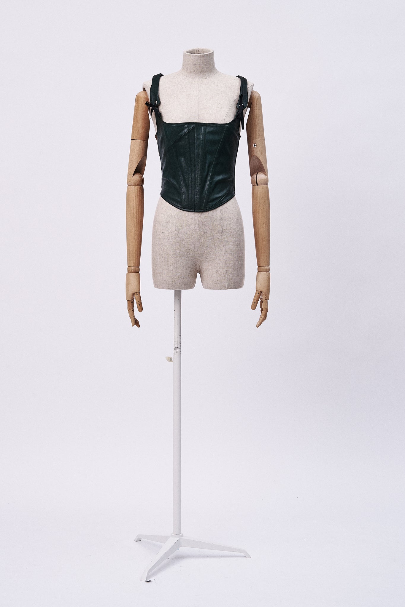 Upcycled Leather Corset
