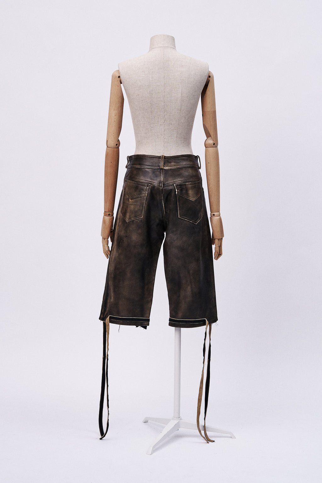 Upcycled Leather Shorts