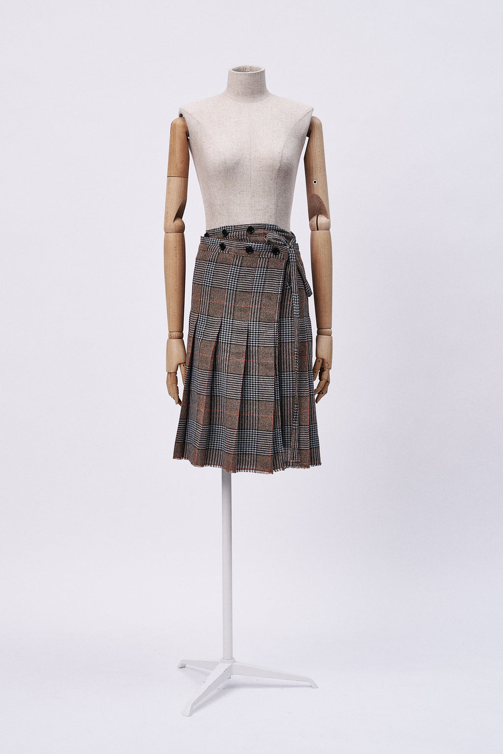 Pleated Wrap Skirt